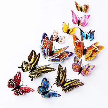 14-pcs-3d-butterfly-wall-stickers-crafts-butterflies-with-sponge-gum-and-pinscolour-may-vary-big-0