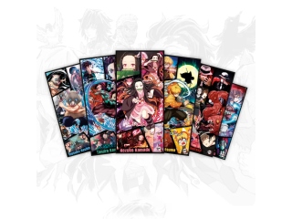 Demon Slayer Anime Poster Set Of Nezuko Tanjiro Zenitsu Inosuke Muzan Akaza Collectible - Anime Posters |