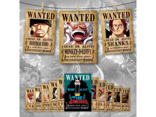 One Piece Wanted Poster Set Updated (14 Pieces Premium Quality And Print)