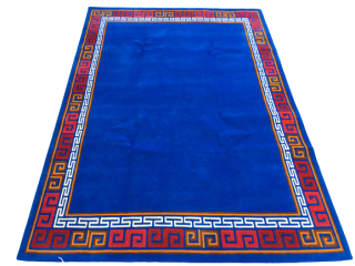 Blue Color 170 Cm x 240 Cm 60 Knots Handknotted Nepali Galaicha/Carpet