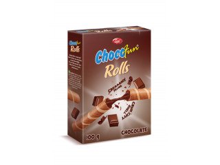 Chocofun Wafer Rolls - Chocolate (5gm x 10pcs x 2tray)
