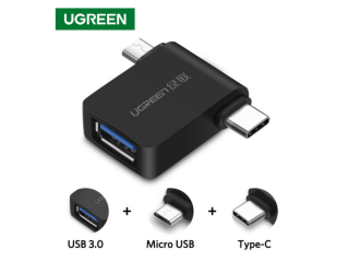 Micro USB+ USB-C to USB 3.0 OTG Adapter