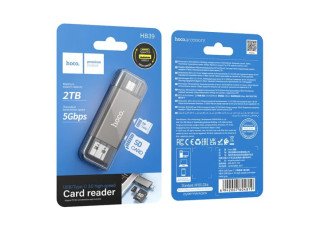 HOCO Original HB39 2-in-1 SD Card reader | USB Memory SD Card Reader | Type C USB 3.0 to SD TF Micro SD Adapter