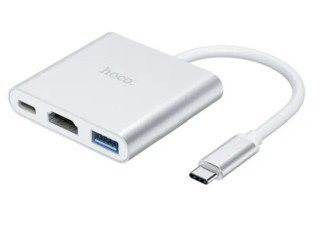 Hoco Hb14 Easy Use Type-C Adapter(Type-C To Usb3.0+Hdmi+Pd)