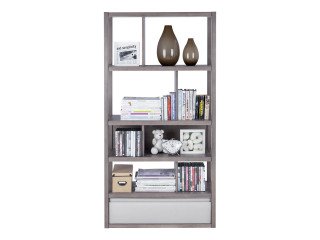 LUCIANO MULTI SHELF 80X160CM. PBN/SS