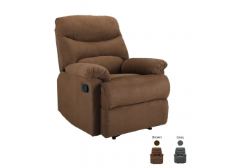 RILEY FABRIC MANUAL RECLINER 1/S GY