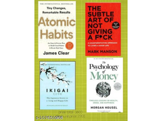 The Psychology Of Money+Ikigai+The Subtle Art Of Not Giving+Atomic Habits l 4 Books Best Seller