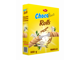 Chocofun Wafer Rolls - Vanilla (5gm x 10pcs x 2tray)