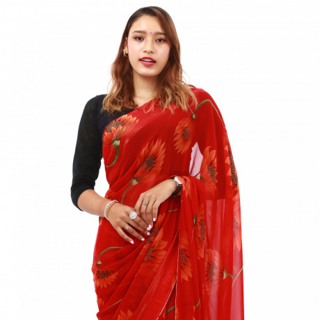 womens-floral-printed-chiffon-saree-with-no-blouse-big-1