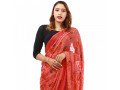 womens-zari-printed-chiffon-saree-with-unstitched-blouse-piece-small-1