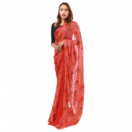 womens-zari-printed-chiffon-saree-with-unstitched-blouse-piece-big-2