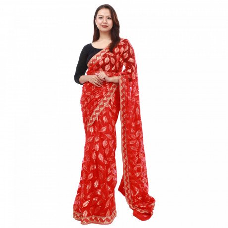 womens-organza-digital-floral-printed-traditional-saree-with-blouse-piece-big-1