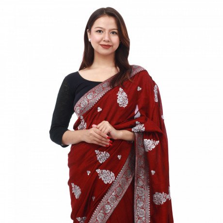 womens-vichitra-silk-saree-with-blouse-piece-big-2