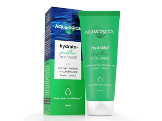 Aqualogica Hydrate+ Face Wash for Deep Cleansing & Hydration with Coconut Water & Hyaluronic Acid, 100Ml