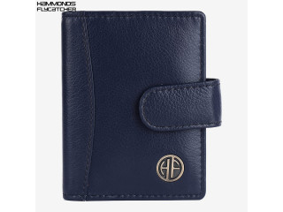 Hammonds Flycatcher Blue Leather Unisex Card Wallet (Cc602V)