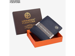 Hammonds Flycatcher Genuine Leather Blue Wallet For Men (HF 595 BU) )