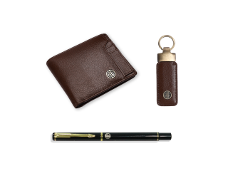 Hammonds Flycatcher Genuine Leather Wallet Combo Gift Sets Wallets Pen and Key Ring For Men (577 mh)