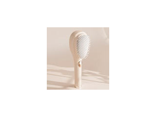 Self Cleaning Scalp Massage Comb, Color: Beige Color