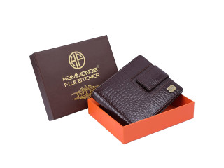 Hammonds Flycatcher Croco Brown Genuine Leather Wallet For Men (580 cr br)