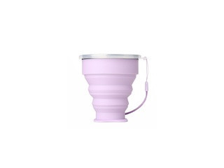 Portable Silicone Cup, Color: Purple