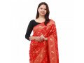 womens-foil-printed-dola-silk-saree-with-blouse-piece-small-2