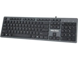 Meetion MT-K841 USB Wired Ultrathin Chocolate Keyboard-Black